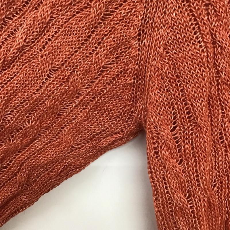 ナノユニバース nano・universe カーディガン 長袖 長袖ニットカーディガン フロントボタン M 無地 橙 / オレンジ /  メンズ USED 古着 中古 10141959