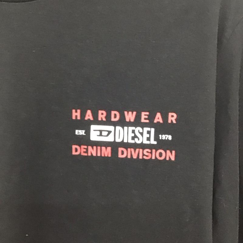 ディーゼル DIESEL カットソー 長袖 t-diegos-ls-k40 長袖カットソー プリントTシャツ XL ロゴ、文字 黒 / ブラック /  メンズ USED 古着 中古 10132353