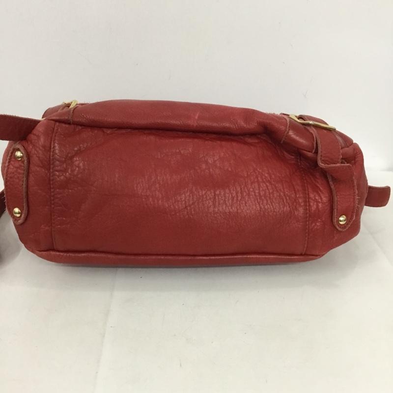 ジェイプレス J.PRESS トートバッグ トートバッグ レザーバッグ 牛革 無地 赤 / レッド /  レディース USED 古着 中古 10135526