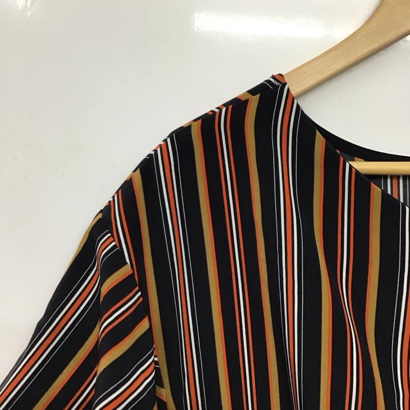 グローバルワーク GLOBAL WORK ワンピース ロングスカート 半袖シャツロングワンピース フロントボタン L ストライプ マルチカラー / マルチカラー /  レディース USED 古着 中古 10149691