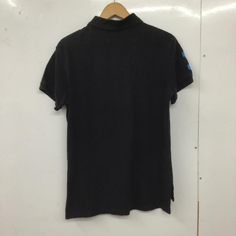 ポロバイラルフローレン Polo by RALPH LAUREN ポロシャツ 半袖 半袖ポロシャツ 半袖カットソー カラーシャツ L ロゴ、文字 黒 / ブラック /  メンズ USED 古着 中古 10129489