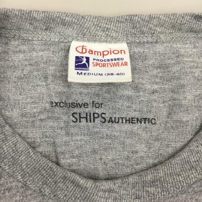 チャンピオン Champion Tシャツ 半袖 半袖カットソー プリントTシャツ クルーネックカットソー M プリント 灰 / グレー /  メンズ USED 古着 中古 10116019