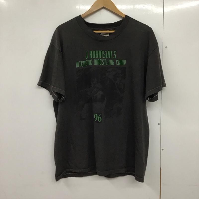ヘインズ HANES Tシャツ 半袖 半袖カットソー プリントTシャツ クルーネックカットソー L プリント 黒 / ブラック /  メンズ USED 古着 中古 10140967
