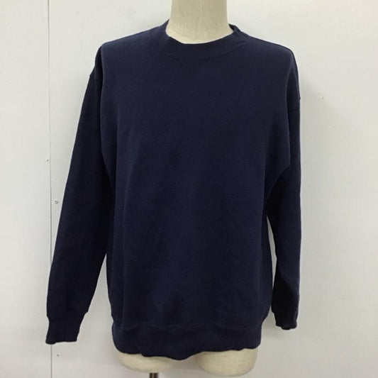 ヘインズ HANES トレーナー 長袖 長袖トレーナー スウェット クルーネック 古着 L 無地 紺 / ネイビー /  メンズ USED 古着 中古 10109861