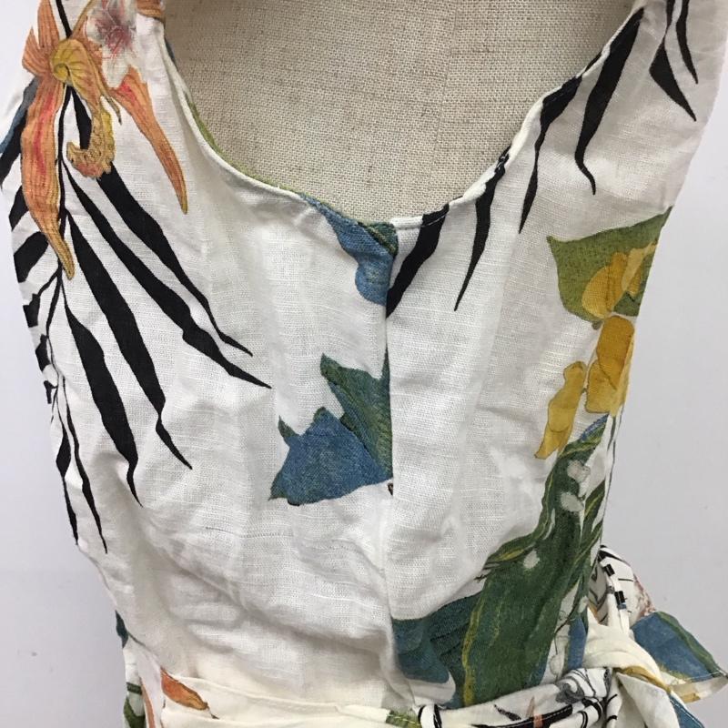 ザラ ZARA ワンピース ひざ丈スカート 2779 171 330 コットン リネン フレンチスリーブ S 花柄 マルチカラー / マルチカラー /  レディース USED 古着 中古 10113510