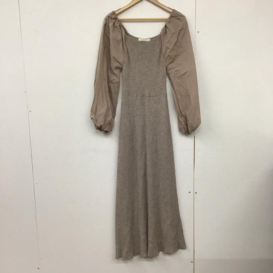 アルシーヴ archives ワンピース ロングスカート 長袖ロングワンピース ニットスカート パフスリーブ M 無地 マルチカラー / マルチカラー /  レディース USED 古着 中古 10141306