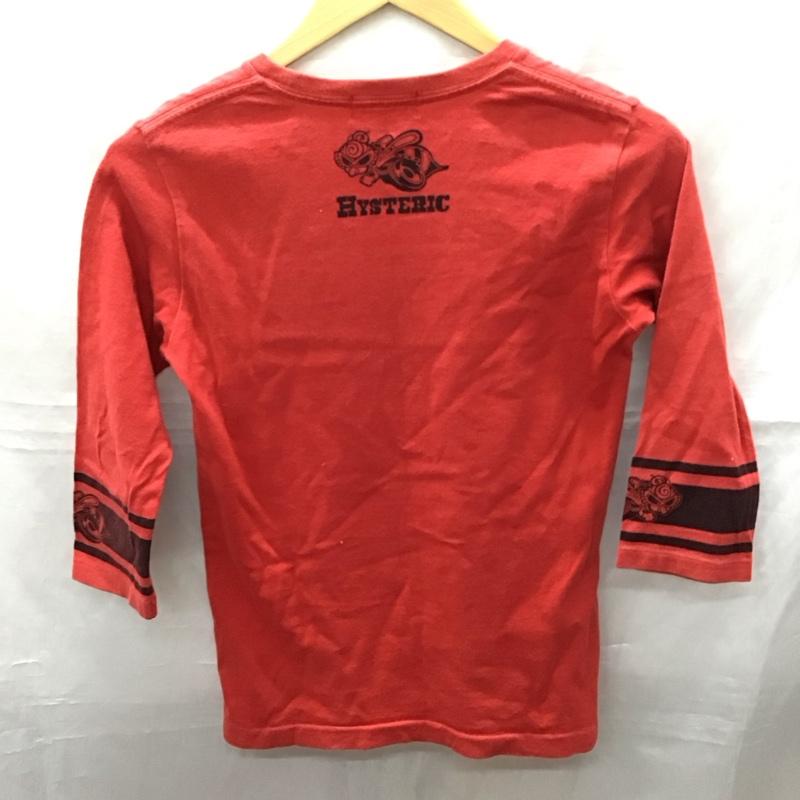 ヒステリック ミニ HYSTERIC MINI Tシャツ 七分袖 140cm プリント 赤 / レッド /  ガールズ USED 古着 中古 10116793