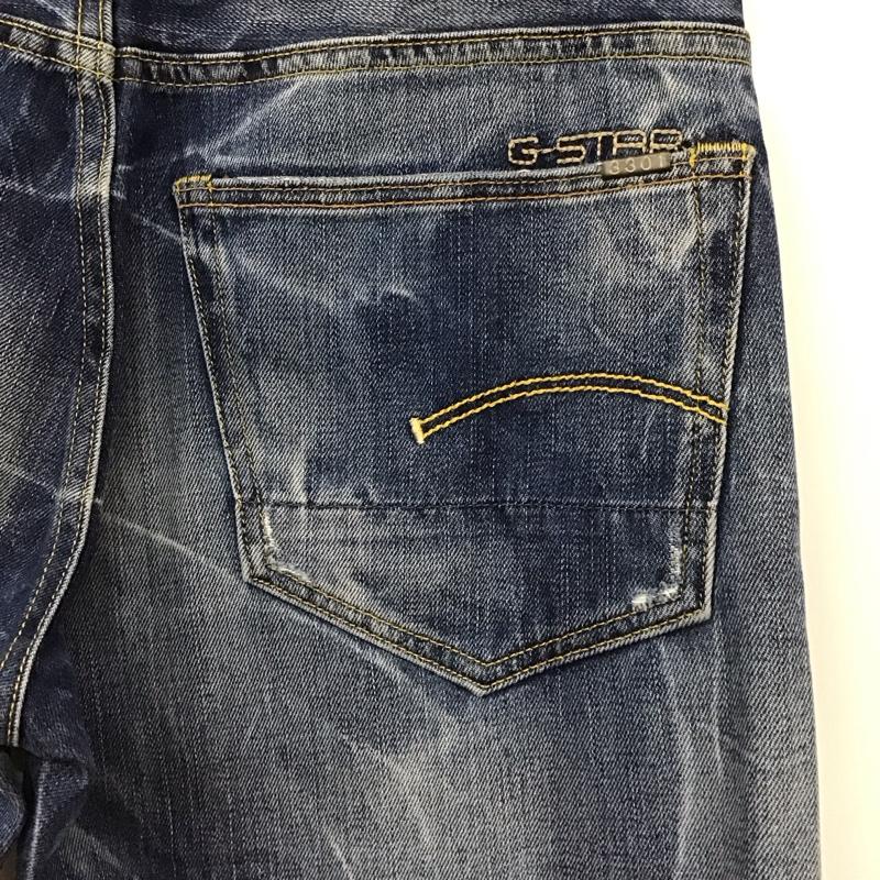 ジースターロゥ G-STAR RAW パンツ デニム、ジーンズ デニムパンツ ストレートパンツ ワイドパンツ カジュアルパンツ 29インチ プリント インディゴ / インディゴ /  メンズ USED 古着 中古 10117836
