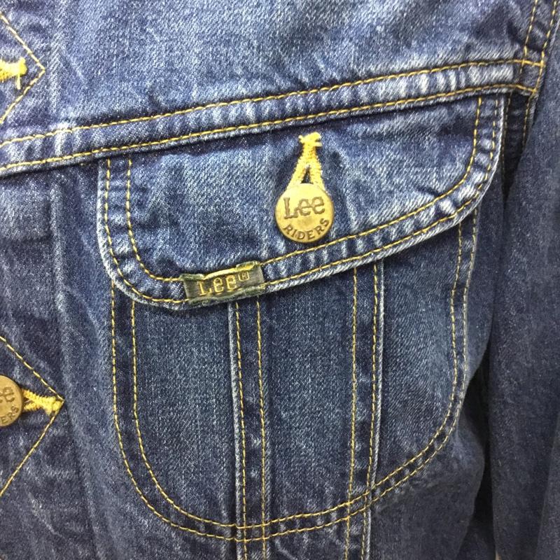 リーライダース LEERIDERS ジャケット、上着 ジャケット、ブレザー デニムジャケット カラージャケット 長袖ジャケット ブルゾン Gジャン M 無地 インディゴ / インディゴ /  メンズ USED 古着 中古 10116583