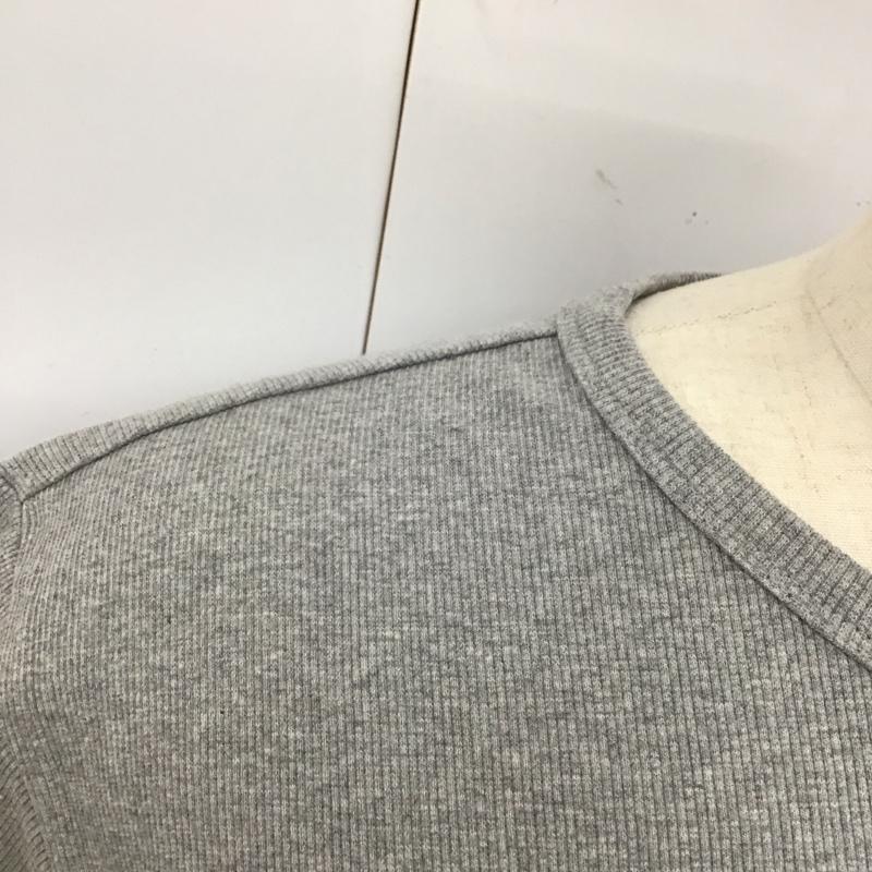 アヴィレックス AVIREX Tシャツ 半袖 半袖カットソー プリントTシャツ クルーネックカットソー XL 無地 灰 / グレー /  メンズ USED 古着 中古 10119293