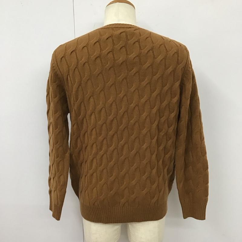 トゥモローランドトリコ TOMORROWLAND tricot ニット、セーター 長袖 63-02-15-02004 ラムウール ケーブル クルーネック タグ付き M  キャメル / キャメル /  メンズ USED 古着 中古 10118340