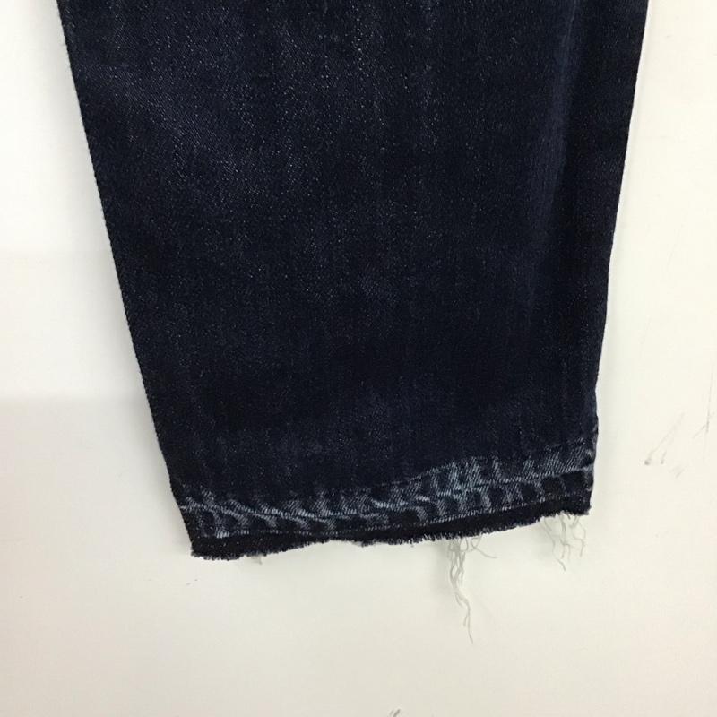 ジーナシス JEANASIS パンツ デニム、ジーンズ JS050084AA カットオフ コットン リネン M 無地 インディゴ / インディゴ /  レディース USED 古着 中古 10117733