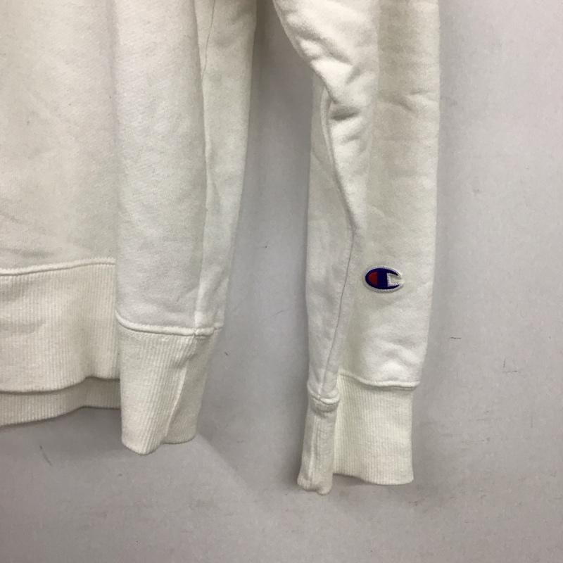 チャンピオン Campion トレーナー 長袖 M プリント 白 / ホワイト /  メンズ USED 古着 中古 10131933