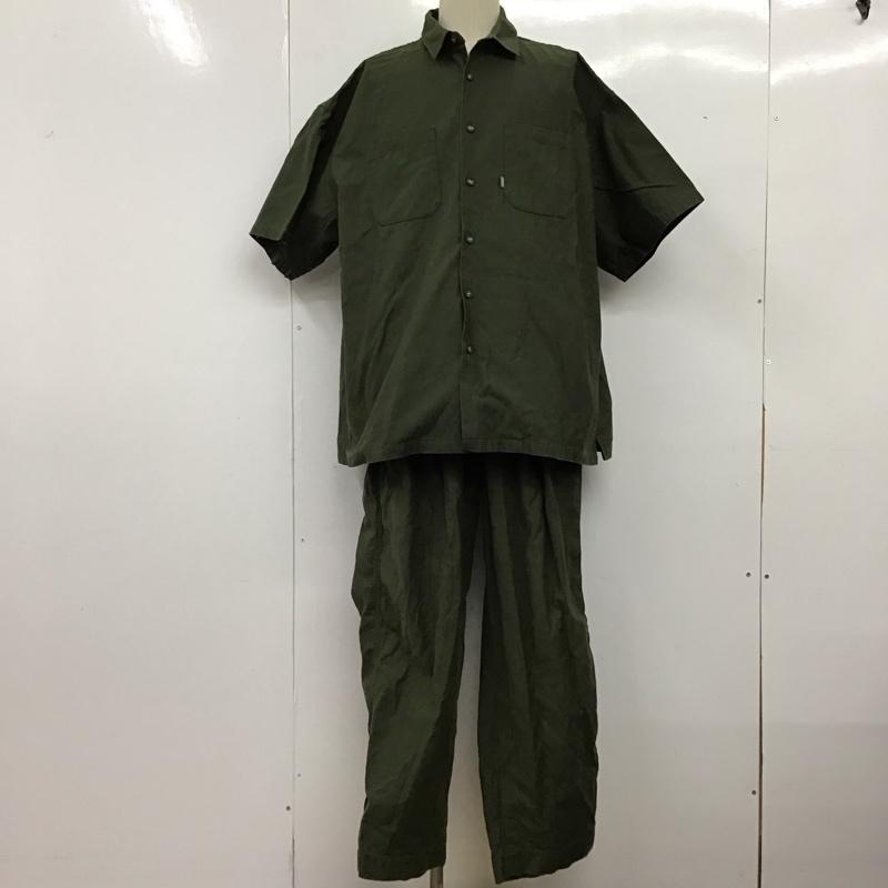 ケボズ KEBOZ セットアップ セットアップ セットアップ 半袖シャツ ワイドパンツ 2点セット XL 無地 カーキ / カーキ /  メンズ USED 古着 中古 10149347