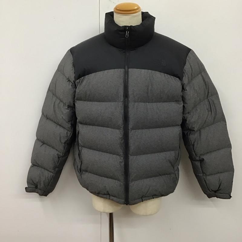 ザノースフェイス THE NORTH FACE ジャケット、上着 ジャンパー、ブルゾン ジップアップジャケット ジャンパー ジャケット ダウンジャケット アウター L ロゴ、文字 黒 / ブラック / X 灰 / グレー /  メンズ USED 古着 中古 10121023