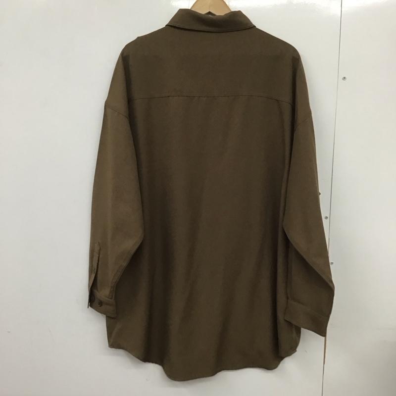 ニコアンド niko and... シャツ、ブラウス 長袖 ST95CA02SM ウーリッシュフラノCPOシャツ 無地 茶 / ブラウン /  レディース USED 古着 中古 10132788
