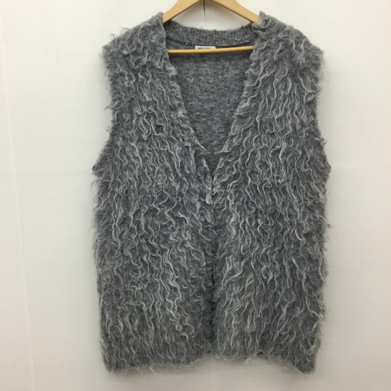 ノーリーズ NOLLEY S ベスト ベスト 2-0035-5-02-002 シャギーベスト 38 無地 灰 / グレー /  レディース USED 古着 中古 10141089