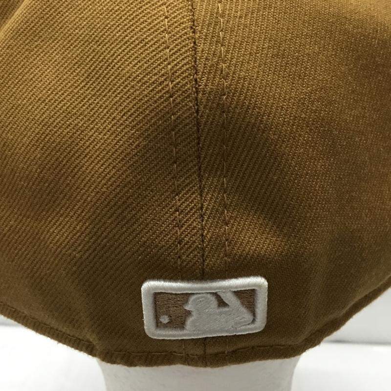 ニューエラ NEW ERA 帽子 キャップ 59FIFTY 58.7cm ロゴ、文字 キャメル / キャメル /  メンズ USED 古着 中古 10109596