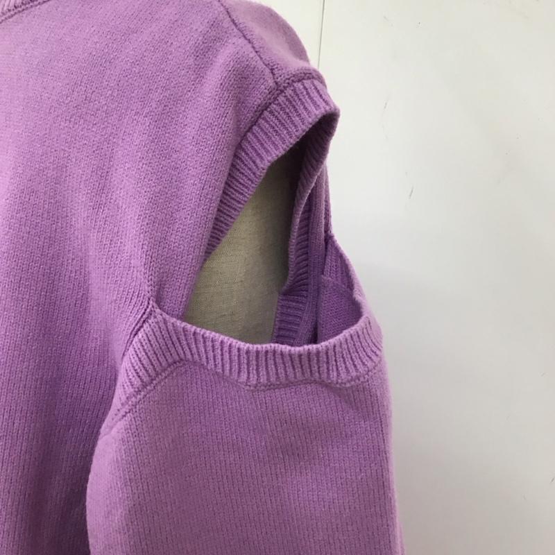 ニコアンド niko and... ニット、セーター 長袖 L 無地 紫 / パープル /  レディース USED 古着 中古 10117715