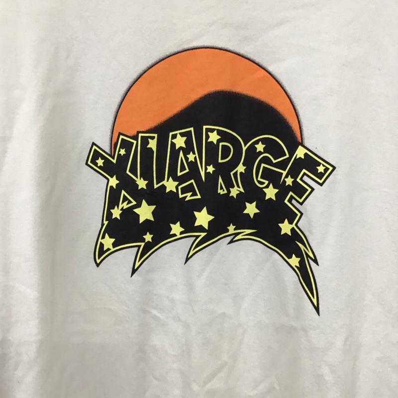 エクストララージ XLARGE カットソー 長袖 長袖カットソー プリントカットソー クルーネック L プリント 白 / ホワイト /  メンズ USED 古着 中古 10137339