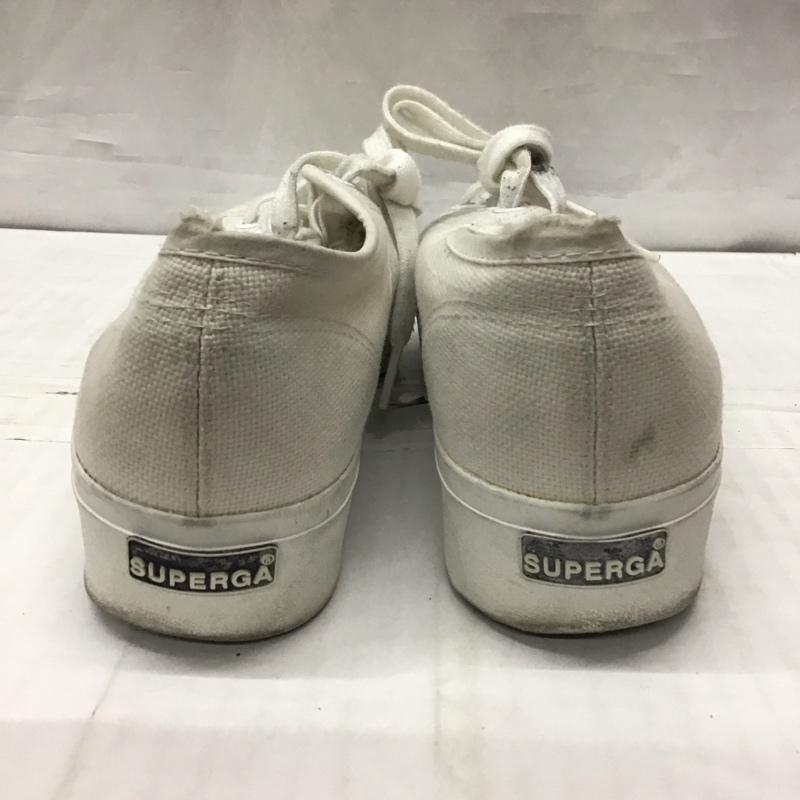 スペルガ SUPERGA スニーカー スニーカー S00CLL0 厚底 プラットフォーム UK4 EU37 US：6.5 ロゴ、文字 白 / ホワイト /  レディース USED 古着 中古 10118787