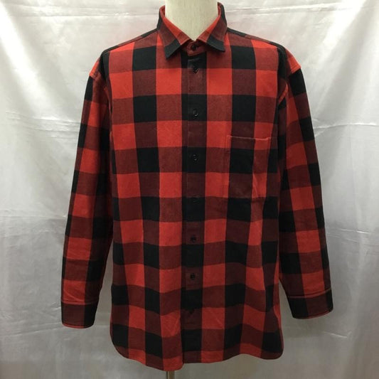 イーハトーブ IHATOV シャツ、ブラウス 長袖 長袖シャツ カラーシャツ ポケットシャツ 長袖カットソー チェックシャツ M チェック 黒 / ブラック / X 赤 / レッド /  メンズ USED 古着 中古 10114162