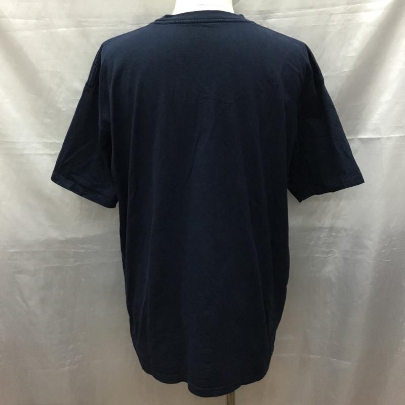 カーハート Carhartt Tシャツ 半袖 半袖カットソー プリントTシャツ クルーネックカットソー XL プリント 紺 / ネイビー /  メンズ USED 古着 中古 10120479