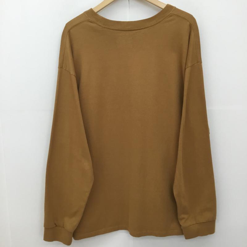 バンズ VANS Tシャツ 長袖 VANS OFF THE WALL SKATE CLASSICS LONG SLEEVE T-SHIRT-BONE BROWN L ロゴ、文字 X プリント 茶 / ブラウン /  メンズ USED 古着 中古 10127554