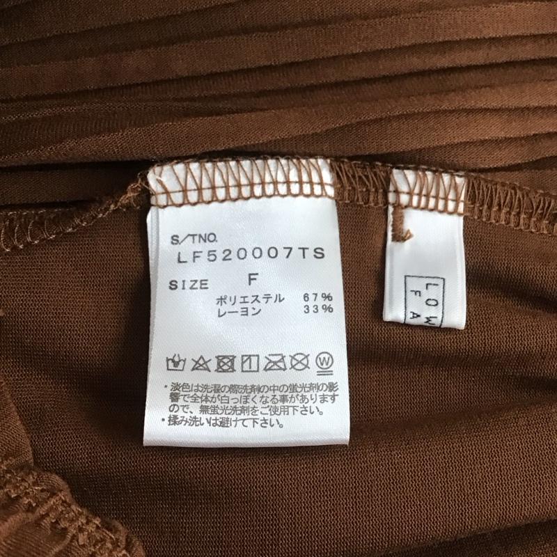 ローリーズファーム LOWRYS FARM ボトムス ボトムス LF520007TS ランダムプリーツパンツ イージーパンツ FREE 無地 茶 / ブラウン /  レディース USED 古着 中古 10111546
