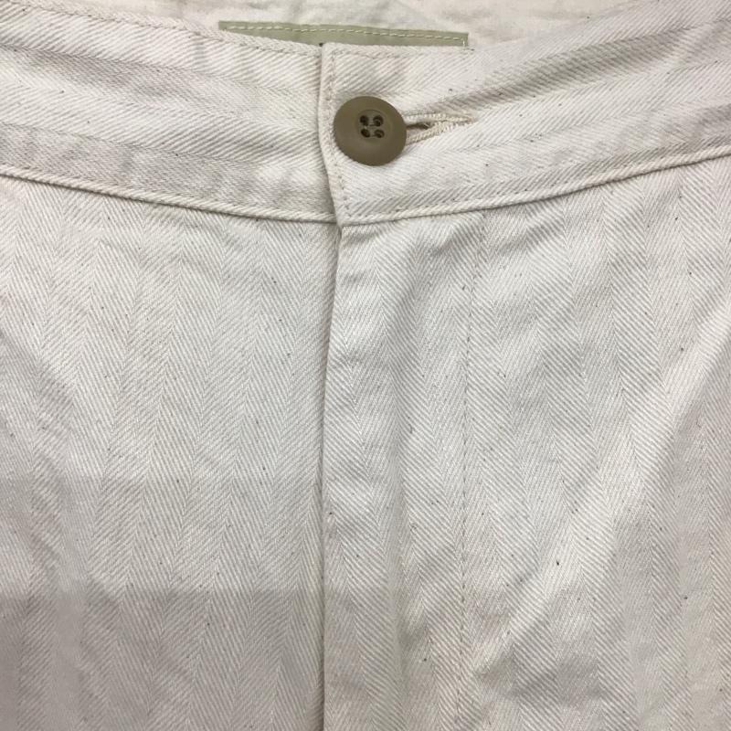 エフオービーファクトリー FOB FACTORY パンツ デニム、ジーンズ デニムパンツ ワイドパンツ カジュアルパンツ 3 ストライプ 白 / ホワイト /  メンズ USED 古着 中古 10140869