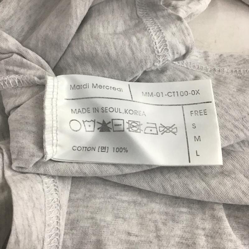 マルディメクルディ MARDI MERCREDI Tシャツ 半袖 クルーネック プリント ロゴ、文字 灰 / グレー /  レディース USED 古着 中古 10138949