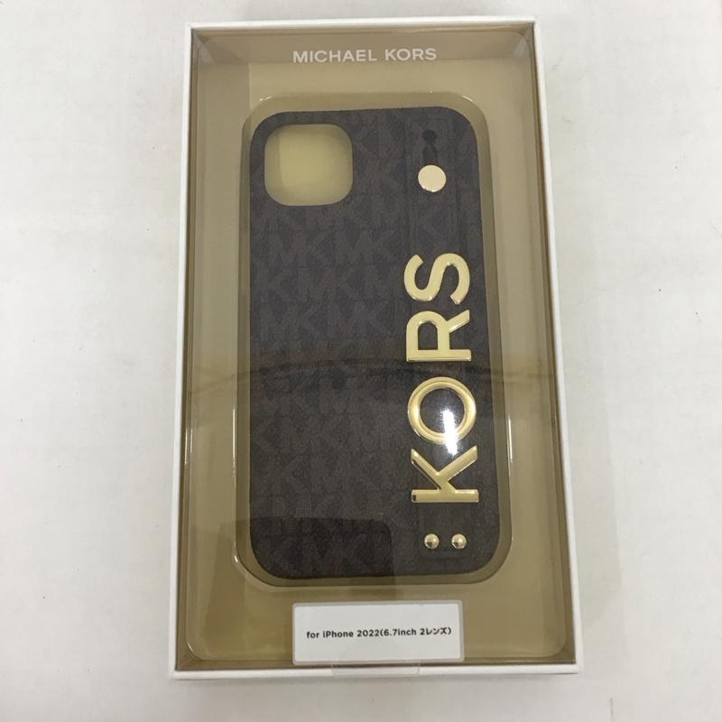 マイケルコース MICHAEL KORS ファッション小物 ファッション小物 MKSRBRWWPIP2261M Slim Wrap Case Stand & Ring for iPhone 14 Plus iPhoneケース ロゴ、文字 茶 / ブラウン /  レディース USED 古着 中古 10123241
