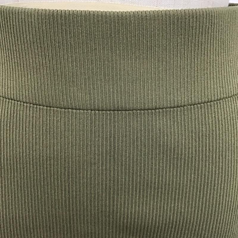 ザラ ZARA スカート ロングスカート リブニットスカート ロングスカート バックスリットスカート S 無地 カーキ / カーキ /  レディース USED 古着 中古 10110459