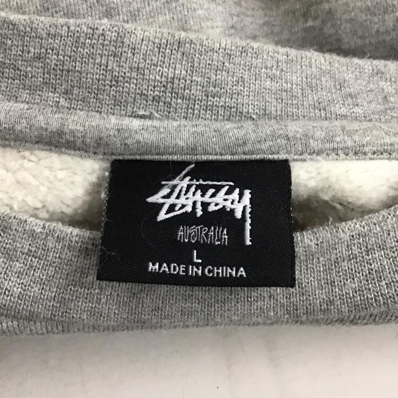 ステューシー STUSSY トレーナー 長袖 L 無地 X ロゴ、文字 灰 / グレー /  メンズ USED 古着 中古 10142155