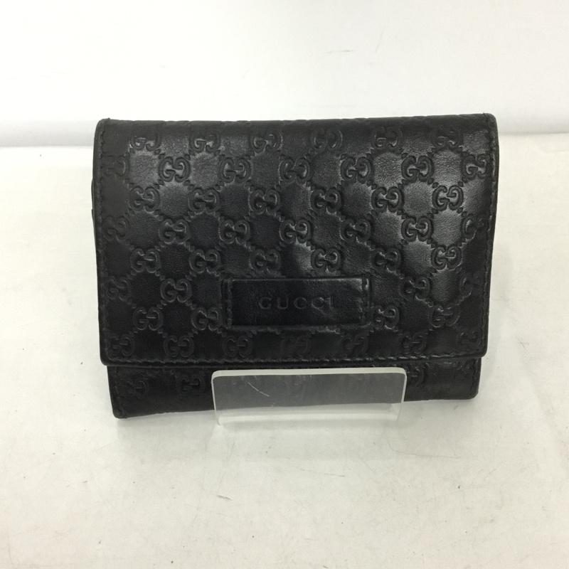 ■中古■　グッチ シェリー 二つ折り パスケース カードケース 名刺入れ レザー ブラック 386846 【442834】5 GUCCI（グッチ） カードケース グッチシマ ブラック 406694 GUCCI パス