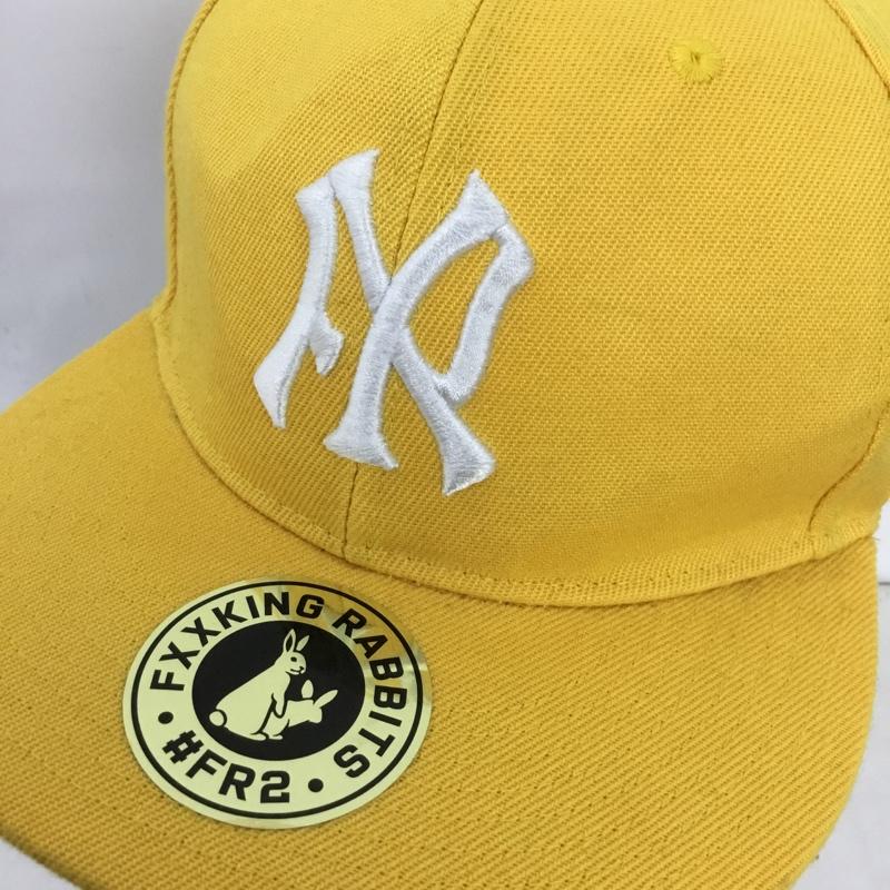 エフアールツー FR2 帽子 キャップ FRA1165 Calor brim Flat Visor Cap ロゴ、文字 黄 / イエロー /  メンズ USED 古着 中古 10134773