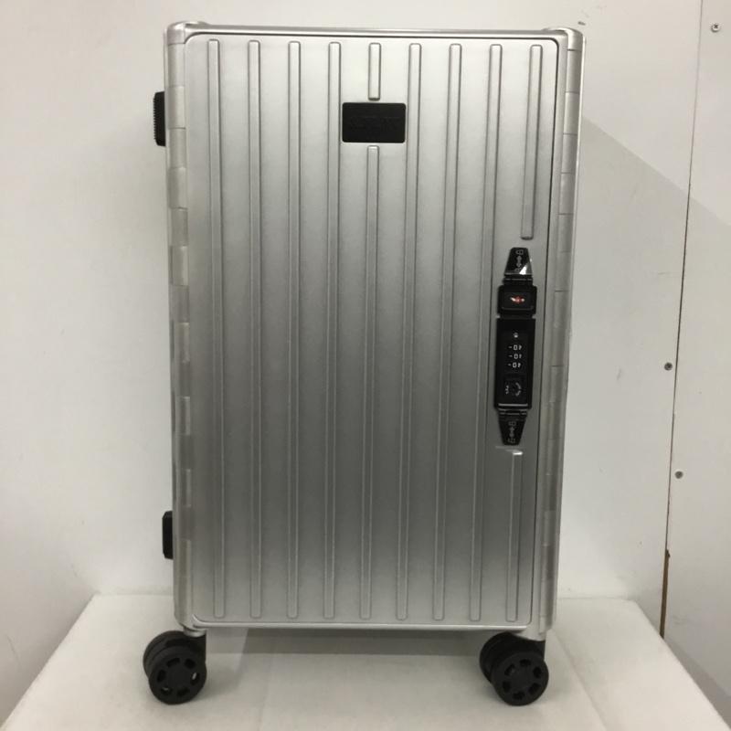 アンドフラット &.FLAT スーツケース、トランク スーツケース、トランク FL14-4-00001 折りたたみ ハードキャリーバッグ キャリーケース 箱有 ロゴ、文字 銀 / シルバー /  メンズ USED 古着 中古 10137517