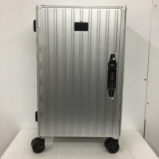 アンドフラット &.FLAT スーツケース、トランク スーツケース、トランク FL14-4-00001 折りたたみ ハードキャリーバッグ キャリーケース 箱有 ロゴ、文字 銀 / シルバー /  メンズ USED 古着 中古 10137517