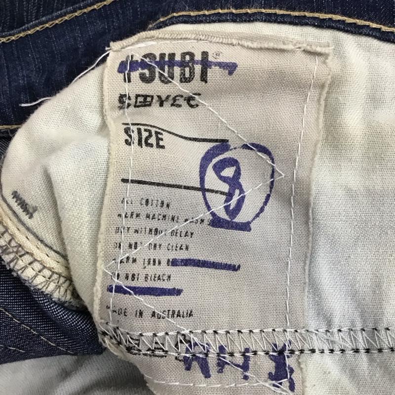 スビ TSUBI パンツ デニム、ジーンズ デニムパンツ スリムパンツ ストレッチパンツ ジーンズ 裾ジップ 8 無地 インディゴ / インディゴ /  レディース USED 古着 中古 10117284