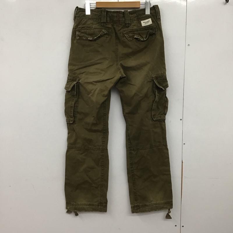 アバクロンビーアンドフィッチ ABERCROMBIE&FITCH パンツ ワークパンツ、ペインターパンツ ワークパンツ カーゴパンツ ワイドパンツ 28インチ 無地 カーキ / カーキ /  メンズ USED 古着 中古 10146998