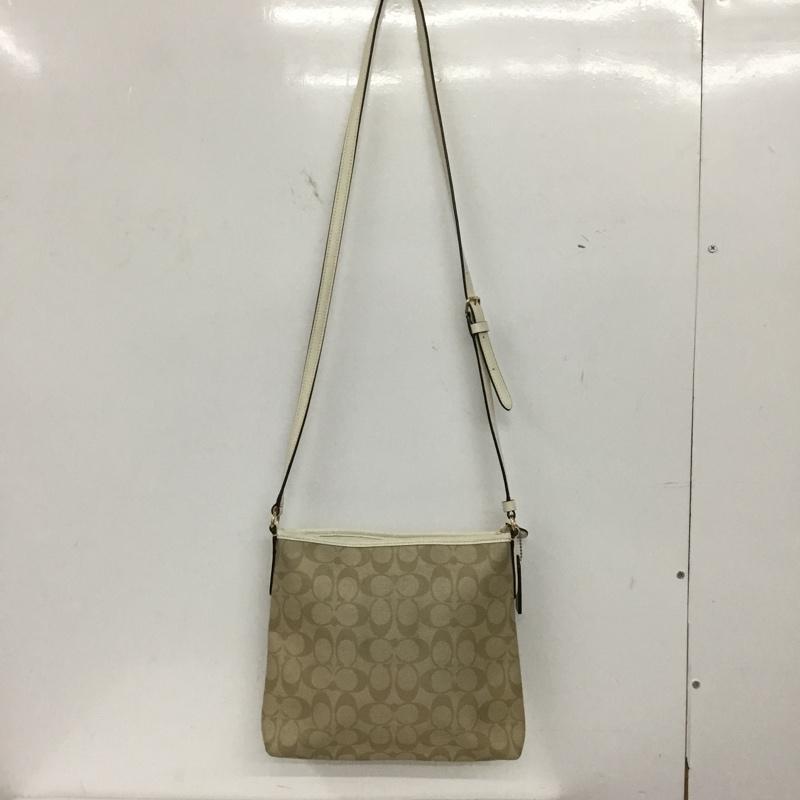 コーチ COACH ショルダーバッグ ショルダーバッグ F29210 シグネチャー柄 ロゴ、文字 ベージュ / ベージュ /  レディース USED 古着 中古 10149478