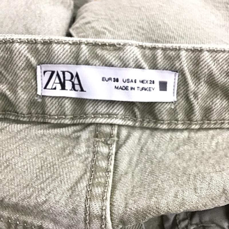 ザラ ZARA パンツ デニム、ジーンズ デニムパンツ ワイドパンツ カジュアルパンツ 38インチ 無地 カーキ / カーキ /  メンズ USED 古着 中古 10149603