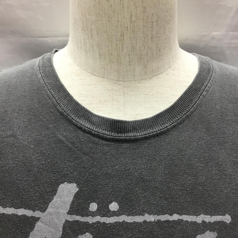 ステューシー STUSSY Tシャツ 半袖 クルーネック M ロゴ、文字 チャコールグレー / チャコールグレー /  メンズ USED 古着 中古 10119171
