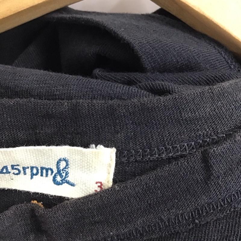 フォーティーファイブアールピーエム 45RPM Tシャツ 半袖 3 無地 黒 / ブラック /  レディース USED 古着 中古 10134588