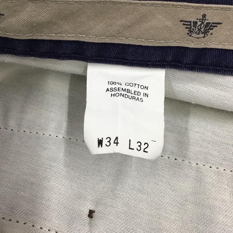 ドッカーズ DOCKERS パンツ ワークパンツ、ペインターパンツ ワークパンツ ワイドパンツ カジュアルパンツ 34 無地 紺 / ネイビー /  メンズ USED 古着 中古 10118538