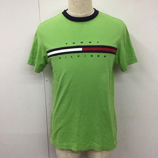 トミーヒルフィガー TOMMY HILFIGER Tシャツ 半袖 クルーネック XS ロゴ、文字 緑 / グリーン /  メンズ USED 古着 中古 10116809