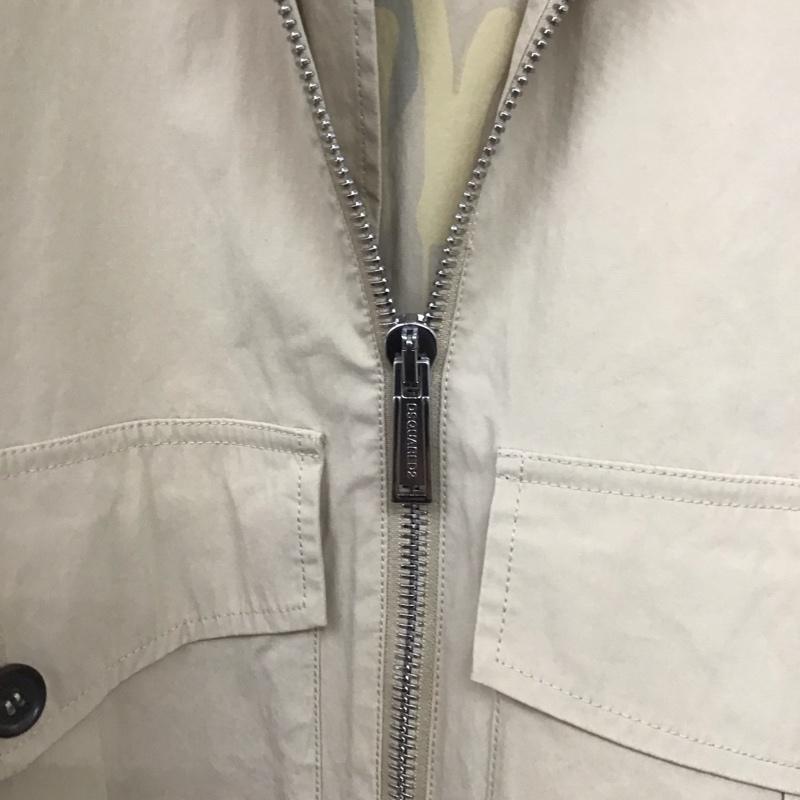 ディースクエアード DSQUARED2 ジャケット、上着 ジャケット、ブレザー ジップアップジャケットパーカー アウター ナイロンパーカー M ロゴ、文字 ベージュ / ベージュ /  メンズ USED 古着 中古 10146545