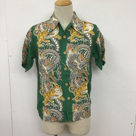 ウエアハウス WAREHOUSE シャツ、ブラウス 半袖 半袖シャツ アロハシャツ カジュアルシャツ カラーシャツ プリント 緑 / グリーン /  メンズ USED 古着 中古 10106770