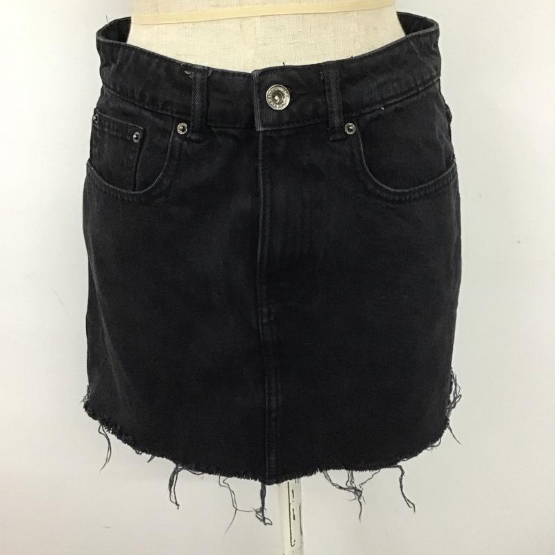 ザラ ZARA スカート ミニスカート S 無地 黒 / ブラック /  レディース USED 古着 中古 10111413