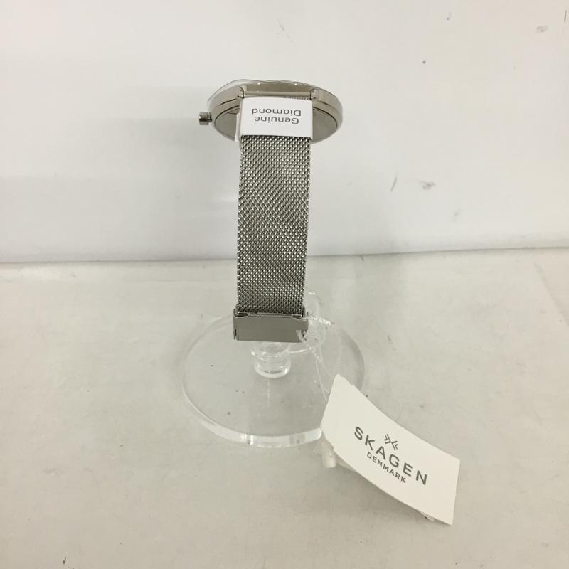 スカーゲン SKAGEN 腕時計 アナログ（クォーツ式） SKW2738 箱有 ロゴ、文字 紺 / ネイビー / X 銀 / シルバー /  レディース USED 古着 中古 10135145